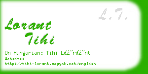 lorant tihi business card